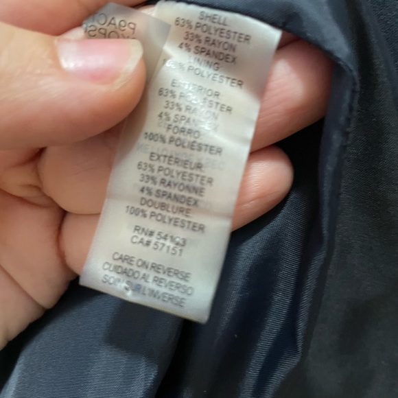 Navy Calvin Klein 8P Petite Blazer - Picture 10 of 11